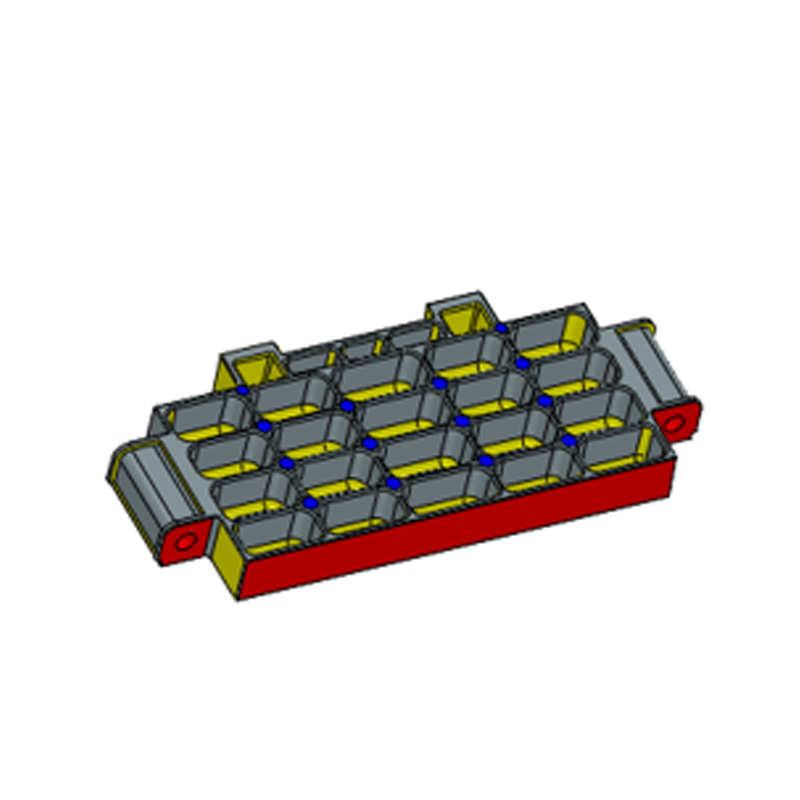 Aloi aluminium aloi di mati plat petak bateri satu acuan dua lubang Aloi aluminium aloi di mati plat petak bateri satu acuan dua lubang